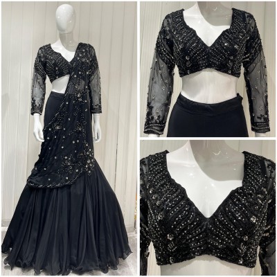 Black Lehenga Saree